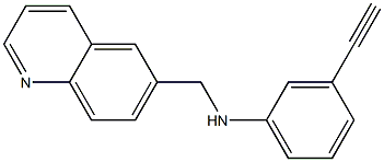 3-ethynyl-N-(quinolin-6-ylmethyl)aniline 结构式