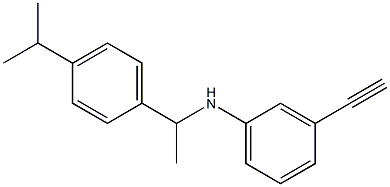 3-ethynyl-N-{1-[4-(propan-2-yl)phenyl]ethyl}aniline 结构式