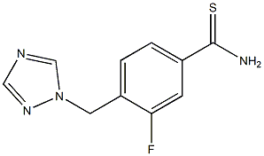 3-fluoro-4-(1H-1,2,4-triazol-1-ylmethyl)benzenecarbothioamide 结构式