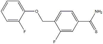 3-fluoro-4-(2-fluorophenoxymethyl)benzene-1-carbothioamide 结构式
