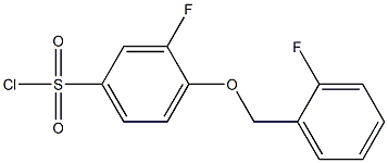 3-fluoro-4-[(2-fluorophenyl)methoxy]benzene-1-sulfonyl chloride 结构式