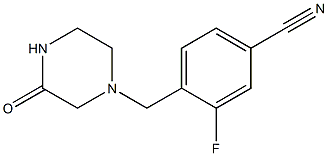 3-fluoro-4-[(3-oxopiperazin-1-yl)methyl]benzonitrile 结构式