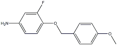 3-fluoro-4-[(4-methoxyphenyl)methoxy]aniline 结构式