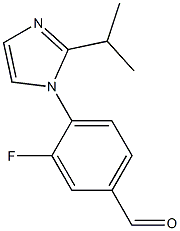 3-fluoro-4-[2-(propan-2-yl)-1H-imidazol-1-yl]benzaldehyde 结构式