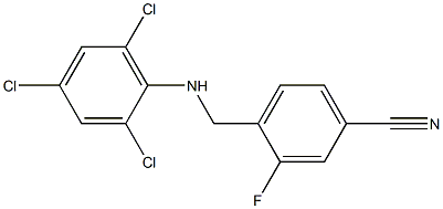 3-fluoro-4-{[(2,4,6-trichlorophenyl)amino]methyl}benzonitrile 结构式