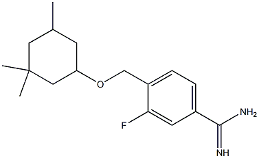 3-fluoro-4-{[(3,3,5-trimethylcyclohexyl)oxy]methyl}benzene-1-carboximidamide 结构式