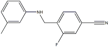 3-fluoro-4-{[(3-methylphenyl)amino]methyl}benzonitrile 结构式