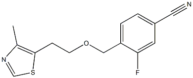 3-fluoro-4-{[2-(4-methyl-1,3-thiazol-5-yl)ethoxy]methyl}benzonitrile 结构式