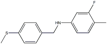 3-fluoro-4-methyl-N-{[4-(methylsulfanyl)phenyl]methyl}aniline 结构式