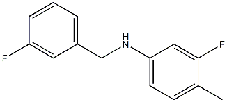 3-fluoro-N-[(3-fluorophenyl)methyl]-4-methylaniline 结构式