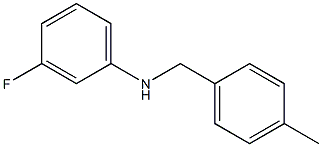 3-fluoro-N-[(4-methylphenyl)methyl]aniline 结构式