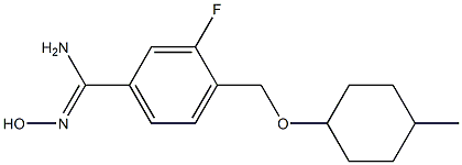 3-fluoro-N'-hydroxy-4-{[(4-methylcyclohexyl)oxy]methyl}benzenecarboximidamide 结构式