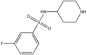 3-fluoro-N-piperidin-4-ylbenzenesulfonamide 结构式