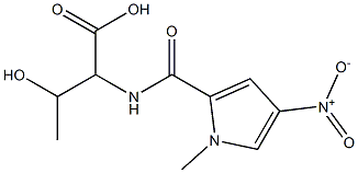 3-hydroxy-2-[(1-methyl-4-nitro-1H-pyrrol-2-yl)formamido]butanoic acid 结构式