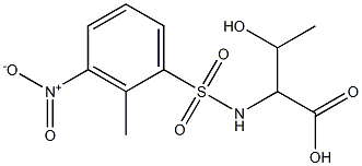 3-hydroxy-2-[(2-methyl-3-nitrobenzene)sulfonamido]butanoic acid 结构式