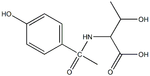 3-hydroxy-2-[1-(4-hydroxyphenyl)acetamido]butanoic acid 结构式
