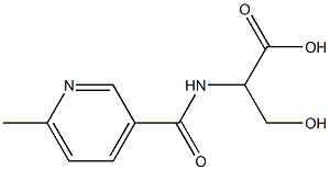 3-hydroxy-2-{[(6-methylpyridin-3-yl)carbonyl]amino}propanoic acid 结构式