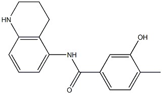 3-hydroxy-4-methyl-N-(1,2,3,4-tetrahydroquinolin-5-yl)benzamide 结构式