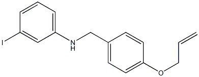 3-iodo-N-{[4-(prop-2-en-1-yloxy)phenyl]methyl}aniline 结构式