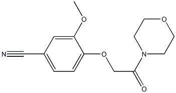 3-methoxy-4-[2-(morpholin-4-yl)-2-oxoethoxy]benzonitrile 结构式