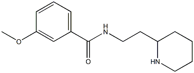 3-methoxy-N-(2-piperidin-2-ylethyl)benzamide 结构式