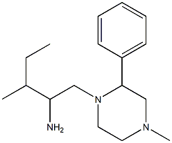 3-methyl-1-(4-methyl-2-phenylpiperazin-1-yl)pentan-2-amine 结构式