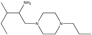 3-methyl-1-(4-propylpiperazin-1-yl)pentan-2-amine 结构式