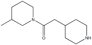 3-methyl-1-(piperidin-4-ylacetyl)piperidine 结构式