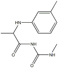 3-methyl-1-{2-[(3-methylphenyl)amino]propanoyl}urea 结构式