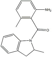 3-methyl-2-[(2-methyl-2,3-dihydro-1H-indol-1-yl)carbonyl]aniline 结构式