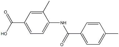 3-methyl-4-[(4-methylbenzoyl)amino]benzoic acid 结构式