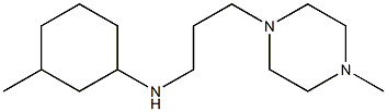 3-methyl-N-[3-(4-methylpiperazin-1-yl)propyl]cyclohexan-1-amine 结构式