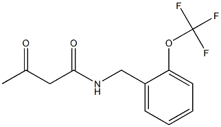 3-oxo-N-{[2-(trifluoromethoxy)phenyl]methyl}butanamide 结构式