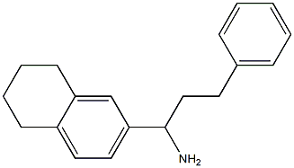 3-phenyl-1-(5,6,7,8-tetrahydronaphthalen-2-yl)propan-1-amine 结构式