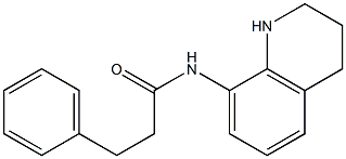 3-phenyl-N-(1,2,3,4-tetrahydroquinolin-8-yl)propanamide 结构式