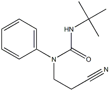 3-tert-butyl-1-(2-cyanoethyl)-1-phenylurea 结构式