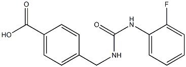 4-({[(2-fluorophenyl)carbamoyl]amino}methyl)benzoic acid 结构式