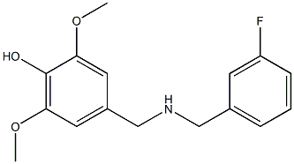 4-({[(3-fluorophenyl)methyl]amino}methyl)-2,6-dimethoxyphenol 结构式