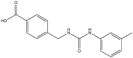 4-({[(3-methylphenyl)carbamoyl]amino}methyl)benzoic acid 结构式