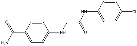 4-({[(4-chlorophenyl)carbamoyl]methyl}amino)benzamide 结构式