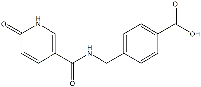 4-({[(6-oxo-1,6-dihydropyridin-3-yl)carbonyl]amino}methyl)benzoic acid 结构式