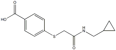 4-({[(cyclopropylmethyl)carbamoyl]methyl}sulfanyl)benzoic acid 结构式