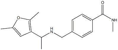 4-({[1-(2,5-dimethylfuran-3-yl)ethyl]amino}methyl)-N-methylbenzamide 结构式