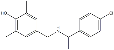 4-({[1-(4-chlorophenyl)ethyl]amino}methyl)-2,6-dimethylphenol 结构式