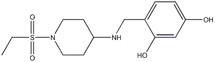 4-({[1-(ethanesulfonyl)piperidin-4-yl]amino}methyl)benzene-1,3-diol 结构式