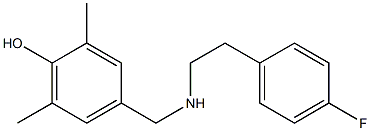 4-({[2-(4-fluorophenyl)ethyl]amino}methyl)-2,6-dimethylphenol 结构式