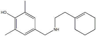 4-({[2-(cyclohex-1-en-1-yl)ethyl]amino}methyl)-2,6-dimethylphenol 结构式