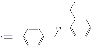 4-({[2-(propan-2-yl)phenyl]amino}methyl)benzonitrile 结构式