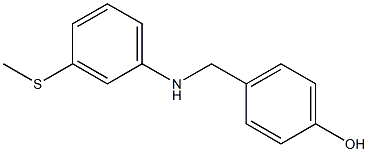 4-({[3-(methylsulfanyl)phenyl]amino}methyl)phenol 结构式