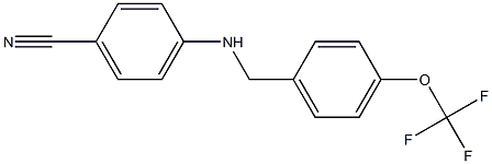 4-({[4-(trifluoromethoxy)phenyl]methyl}amino)benzonitrile 结构式